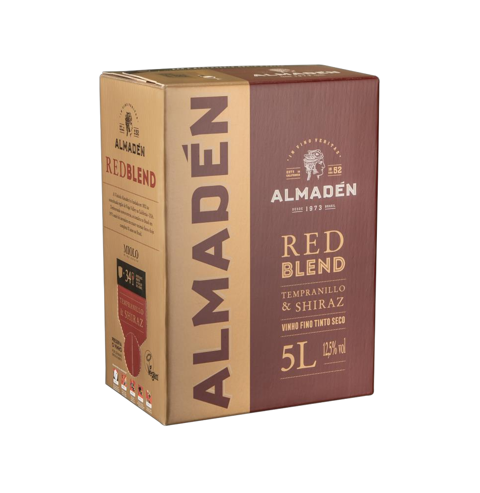 Vinho Almadén Red Blend Tempranillo & Shiraz Bag In Box 3L