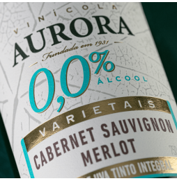 Vinho Aurora Zero Alcool Cabernet e Merlot 750ml