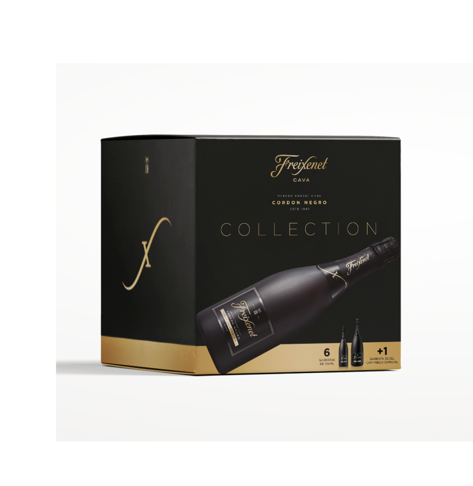 Kit Espumante Freixenet Collection Cordon Negro 6+1