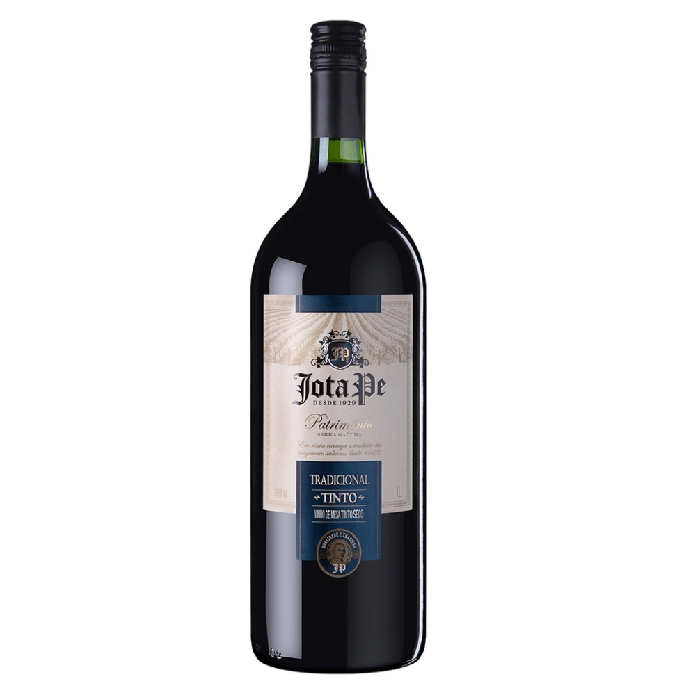 Vinho Jota Pe Tradicional Tinto Seco 1L