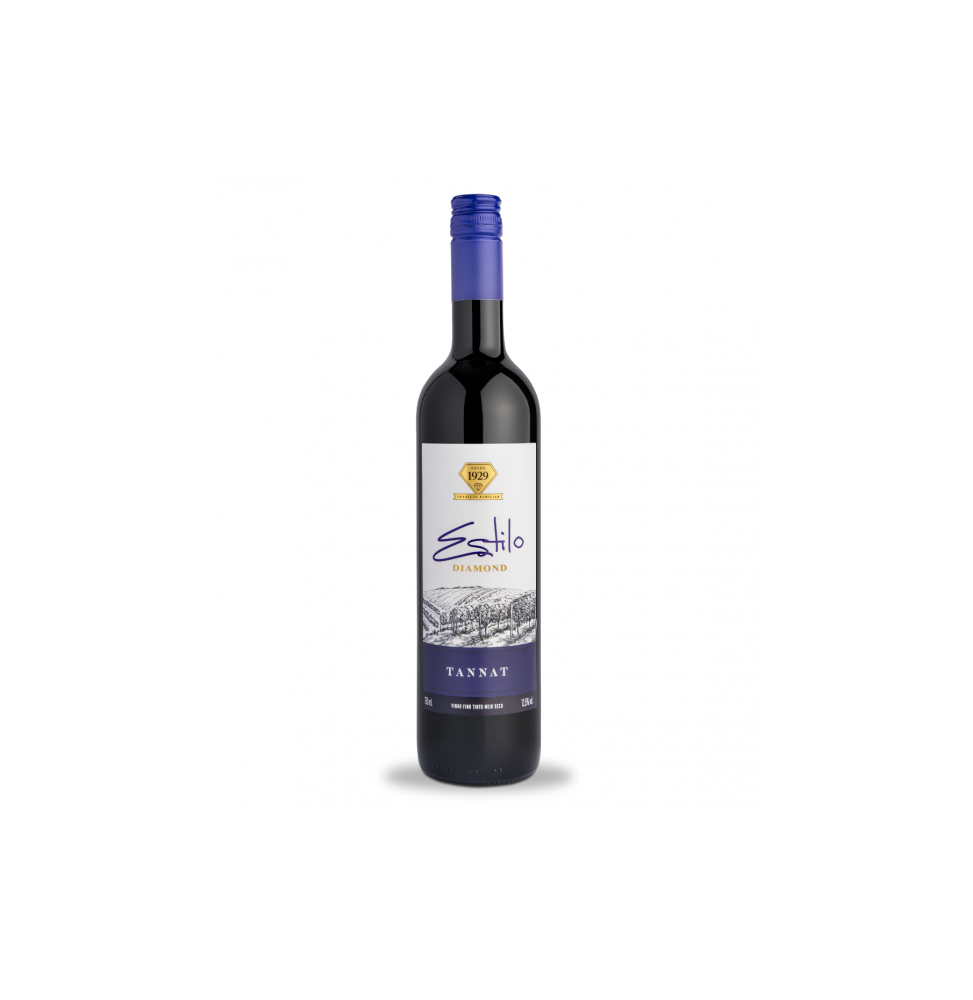 Vinho Fino Tinto Meio Seco Estilo Diamond Tannat 750ml