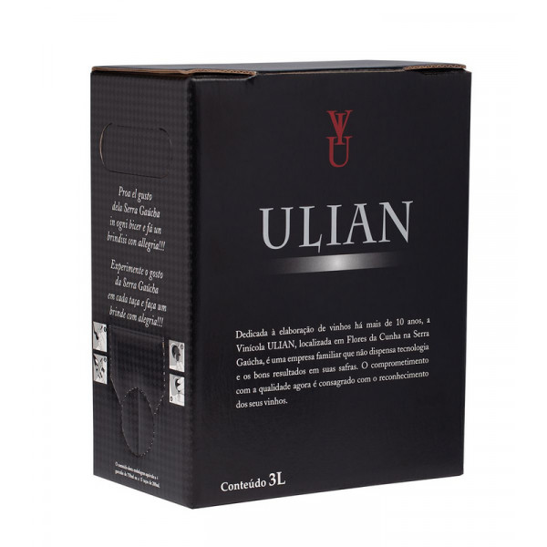 Vinho Ulian Bag in Box Merlot 3L