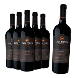 Compre 5 Leve 6: Vinho Casa Perini Merlot 750ml