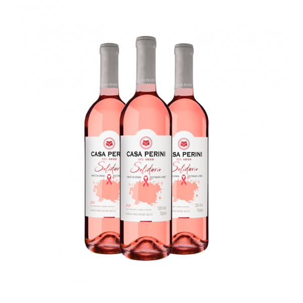 Trio Vinho Casa Perini Rosé Solidário 750ml