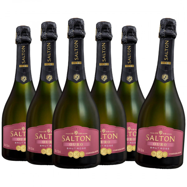 Compre 5 Leve 6: Espumante Salton Ouro Natural Brut Rosé 750ml