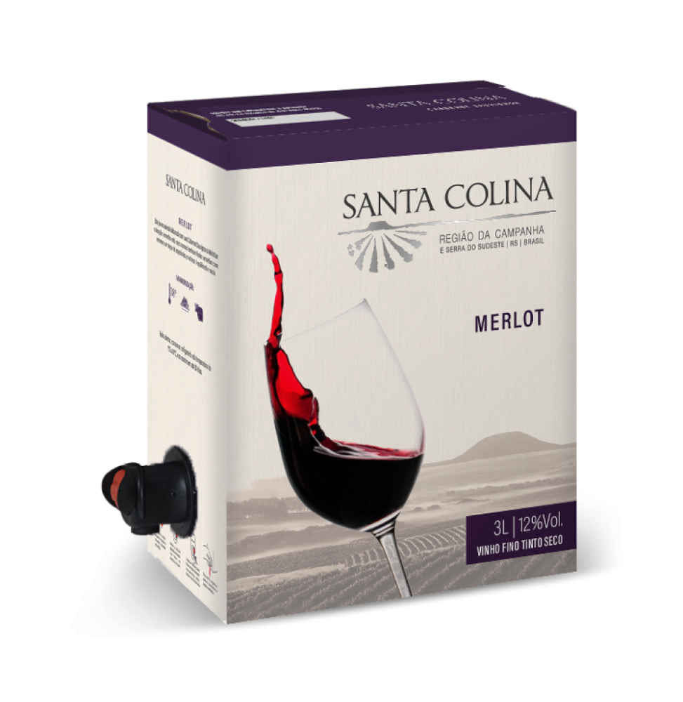 Vinho Santa Colina Merlot Bag In Box 3L