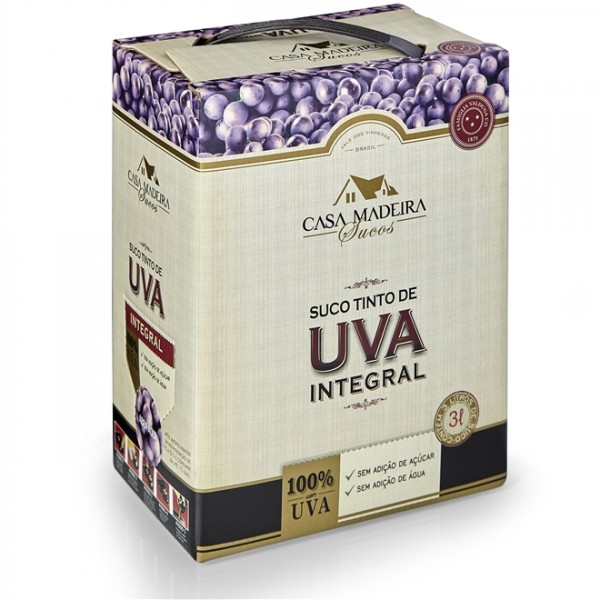 Suco de Uva Integral Casa Madeira Bag In Box 3L