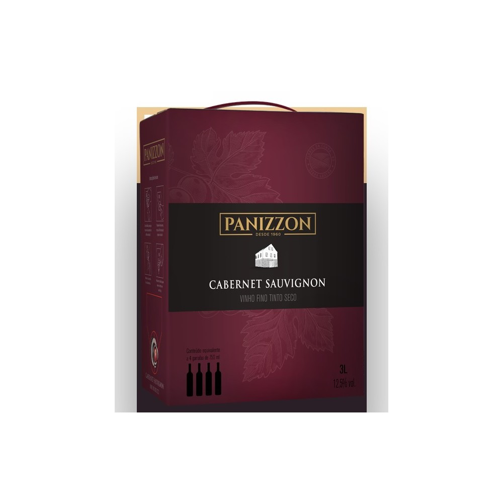 Vinho Bag In Box Panizzon Cabernet Sauvignon 3L