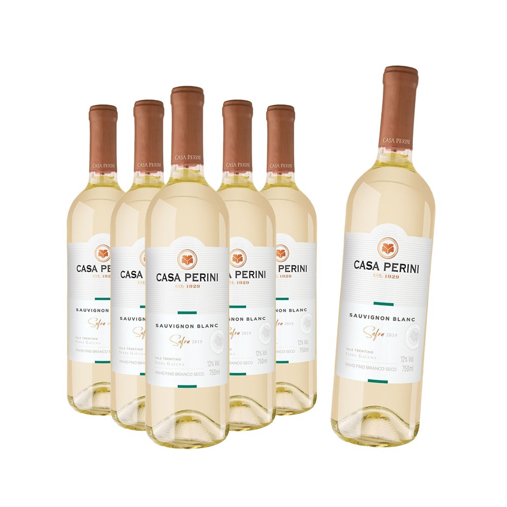 Compre 5 Leve 6: Vinho Casa Perini Sauvignon Blanc 750ml